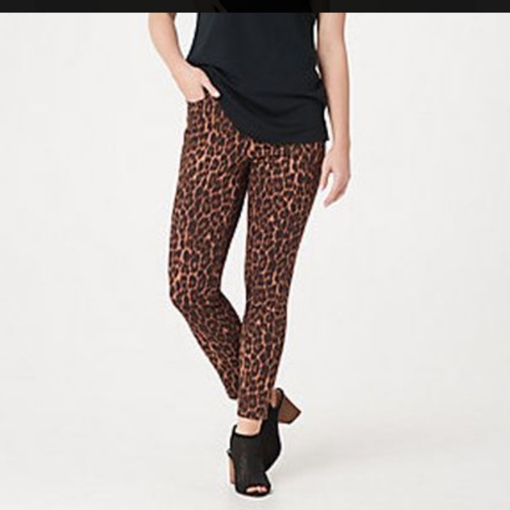 Nwot Lisa Rinna Collection Chetah ankle pants sz 4